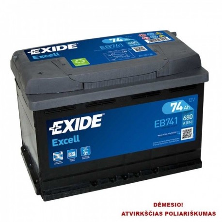 EXIDE EXIDE 74AH 680A Akumuliatoriai