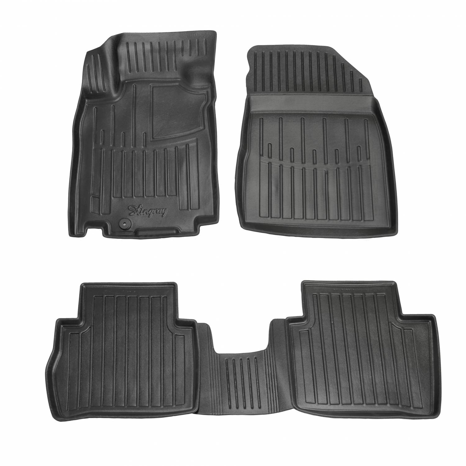  Kilimėliai 3D NISSAN Tiida C11 2004-2011, 4 vnt. juodi /5014344 Automobiliniai kilimėliai