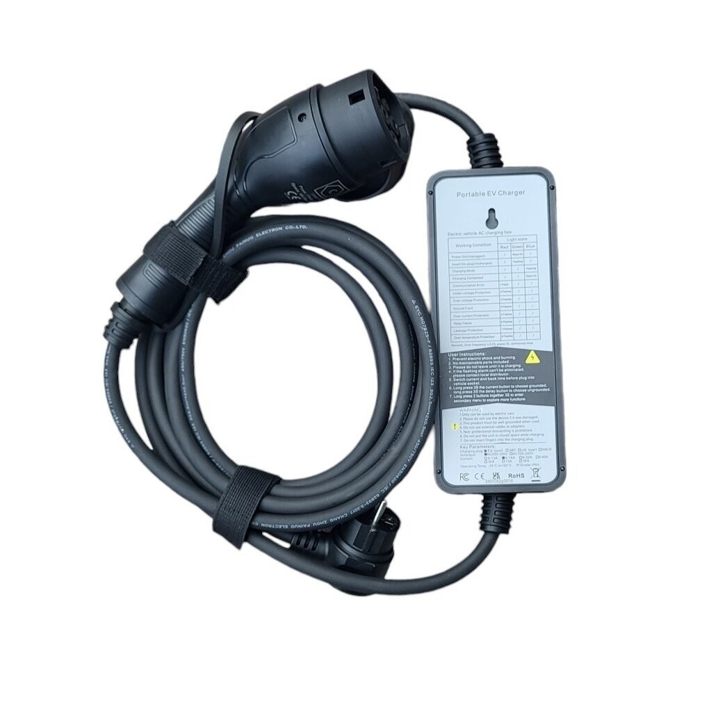Įkrovimo laidas 220V - type 2 ( 16A, 1 fazė 3,6 kW)