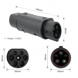 Type 1 - Type 2 adapteris be laido, 32A