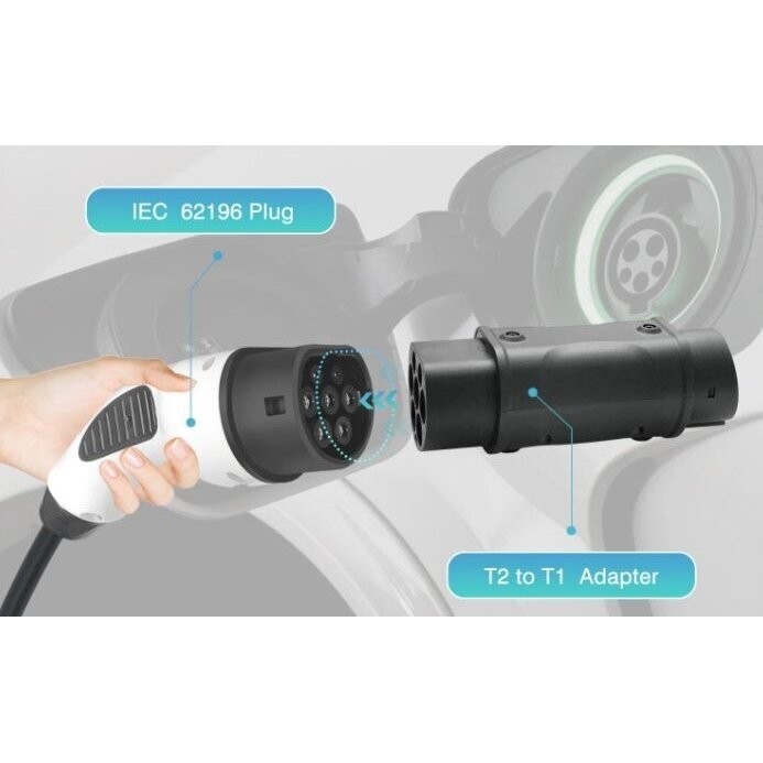 Type 1 - Type 2 adapteris be laido, 32A