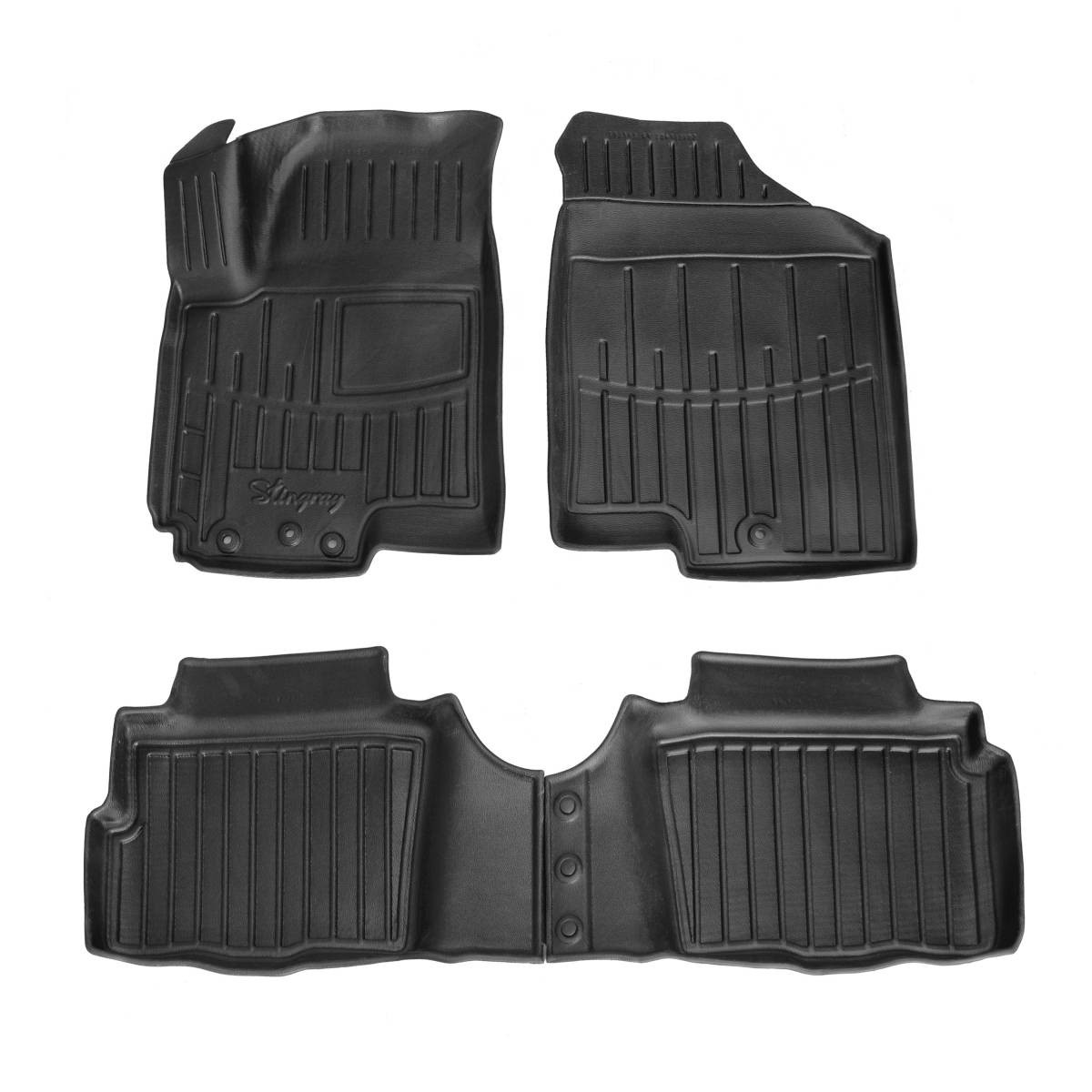  Kilimėliai 3D KIA Soul AM 2008-2013, 4 vnt. juodi /5010174 Automobiliniai kilimėliai