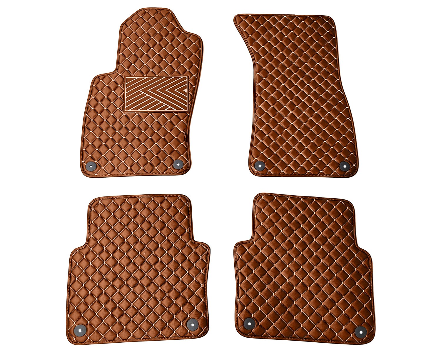  Kilimėliai QuiltyMats AUDI A8 2002-2009 (D3) (4 vnt.), Brown-Brown /55-14 Automobiliniai kilimėliai