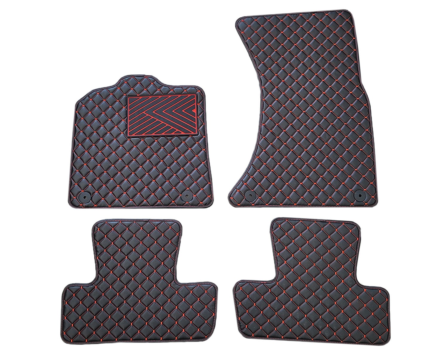  Kilimėliai QuiltyMats AUDI Q5 2008-2016 (4 vnt.), Black-Red /16-14 Automobiliniai kilimėliai