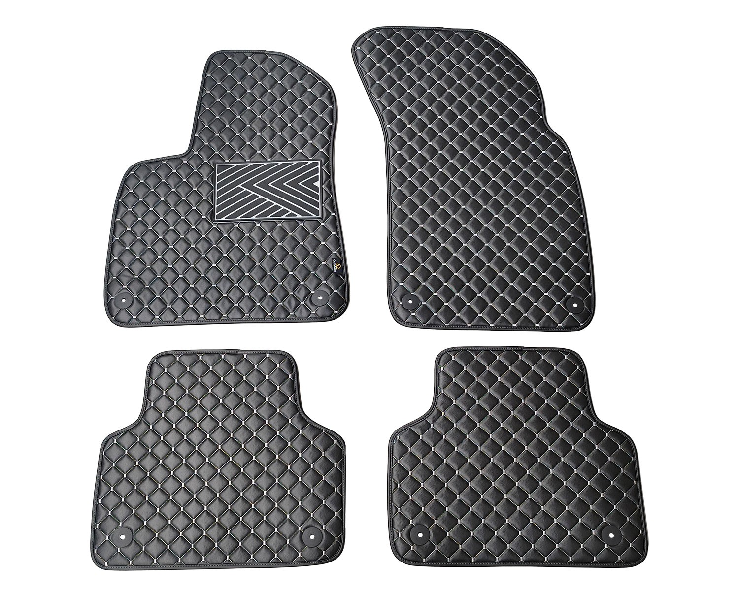  Kilimėliai QuiltyMats AUDI Q7 2015- (4 vnt.), Black-Gray /13-14 Automobiliniai kilimėliai