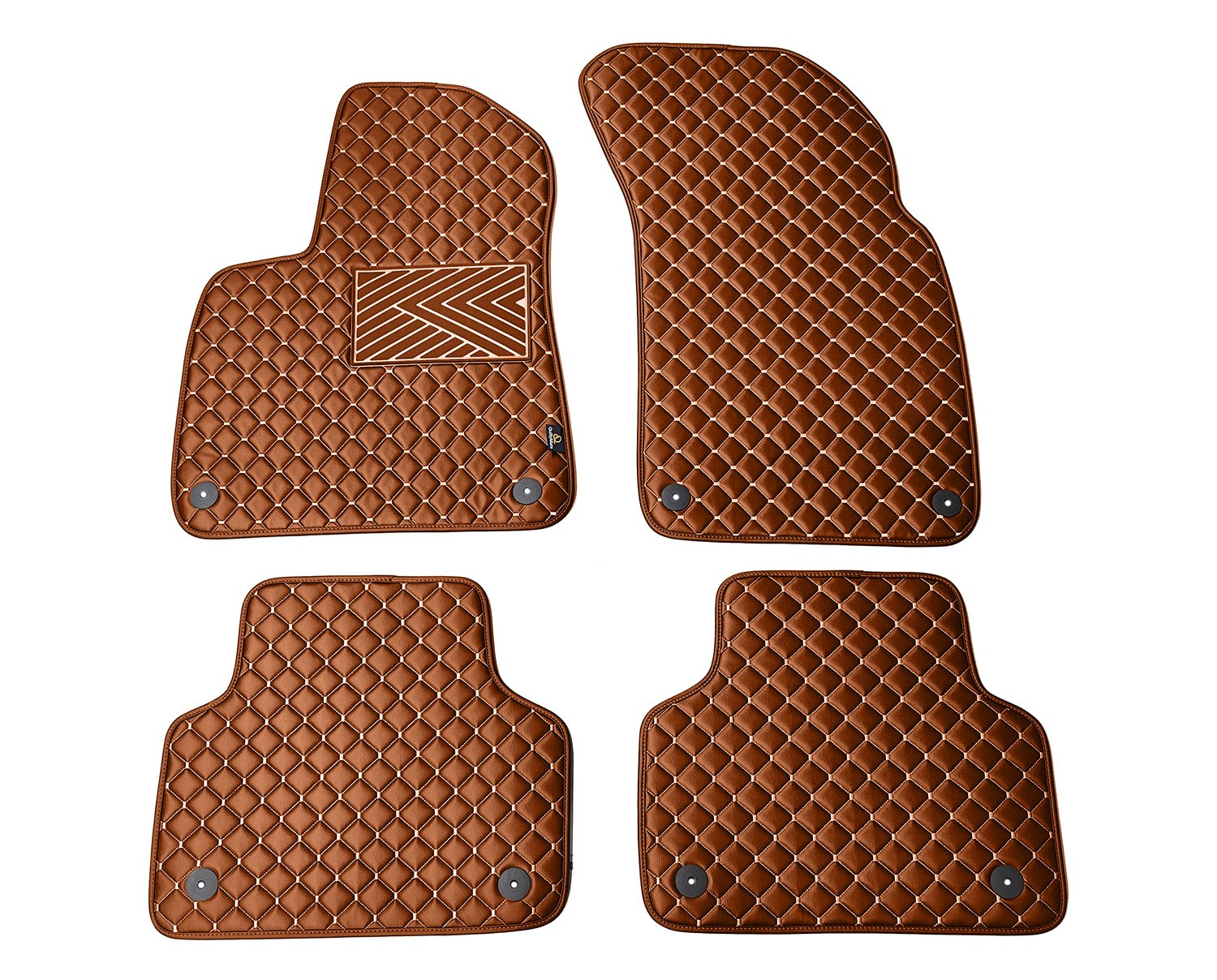  Kilimėliai QuiltyMats AUDI Q7 2015- (4 vnt.), Brown-Brown /55-14 Automobiliniai kilimėliai