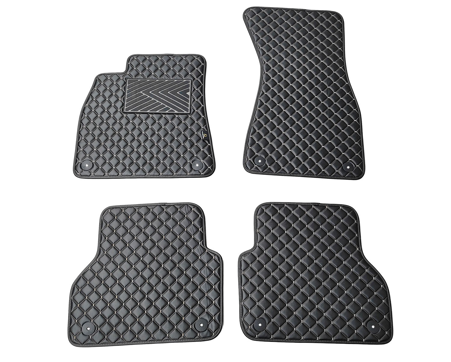  Kilimėliai QuiltyMats AUDI A7 2018-2025 (4 vnt.), Black-Gray /13-14 Automobiliniai kilimėliai
