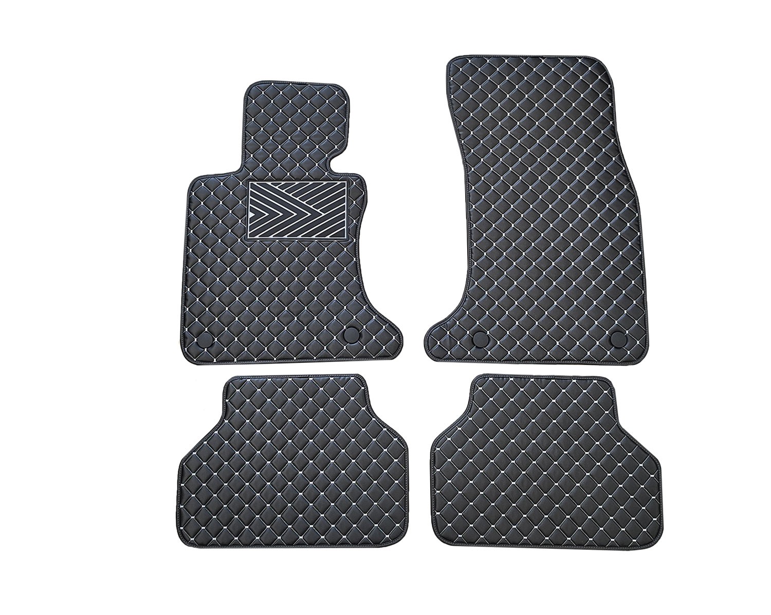  Kilimėliai QuiltyMats BMW 5 ser. 2004-2010 (E60/E61) (4 vnt.), Black-Gray /13-14 Automobiliniai kilimėliai
