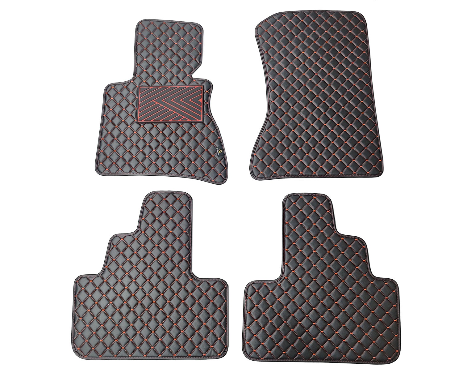  Kilimėliai QuiltyMats BMW X3 2003-2010 (E83) (4 vnt.), Black-Red /16-14 Automobiliniai kilimėliai