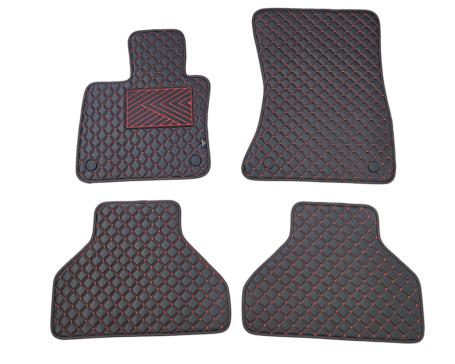  Kilimėliai QuiltyMats BMW X5 2007-2013 (E70) (4 vnt.), Black-Red /16-14 Automobiliniai kilimėliai