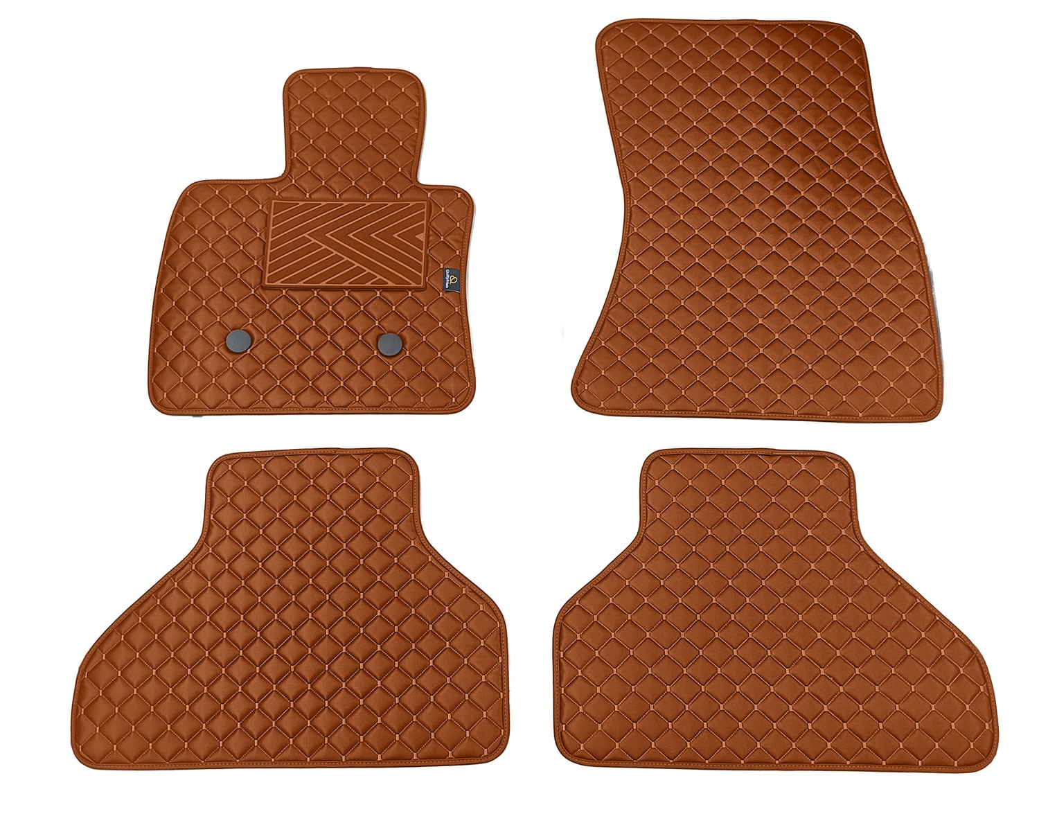  Kilimėliai QuiltyMats BMW X5 2013-2018 (F15) (4 vnt.), Brown-Brown /55-14 Automobiliniai kilimėliai