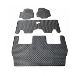 Kilimėliai QuiltyMats CHRYSLER PACIFICA 2016- (I, II ir III eilės, 5 vnt.), Black-Gray /13-MAX3