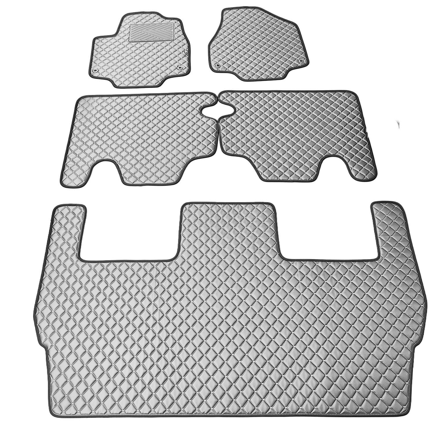  Kilimėliai QuiltyMats CHRYSLER PACIFICA 2016- (I, II ir III eilės, 5 vnt.), D.Gray-Gray /33-MAX3 Automobiliniai kilimėliai