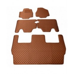 Kilimėliai QuiltyMats CHRYSLER PACIFICA 2016- (I, II ir III eilės, 5 vnt.), Brown-Brown /55-MAX3