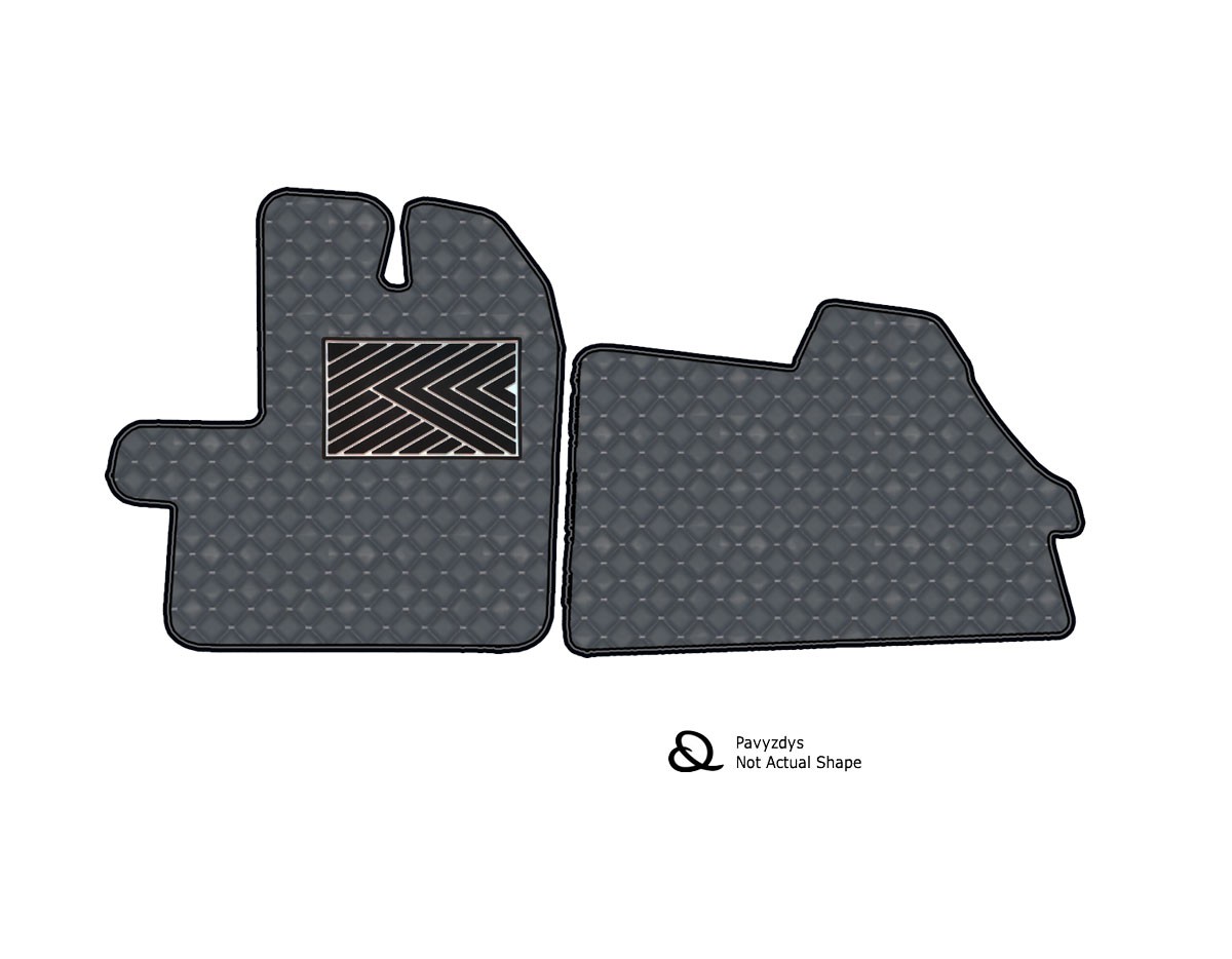  Kilimėliai QuiltyMats CITROEN JUMPER 2006- (3 v.) (2 vnt.), D.Gray-Gray /33-14 Automobiliniai kilimėliai