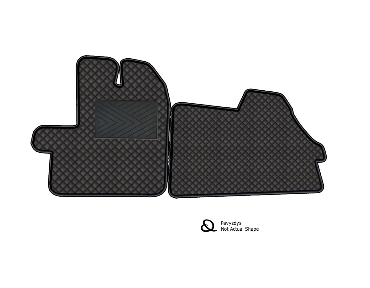 Kilimėliai QuiltyMats FORD TRANSIT 2013- (2 vnt.), Black-Black /11-12 Automobiliniai kilimėliai Kilimėliai QuiltyMats FORD TRANSIT 2013- (2 vnt.), Black-Black /11-12 Automobiliniai kilimėliai
