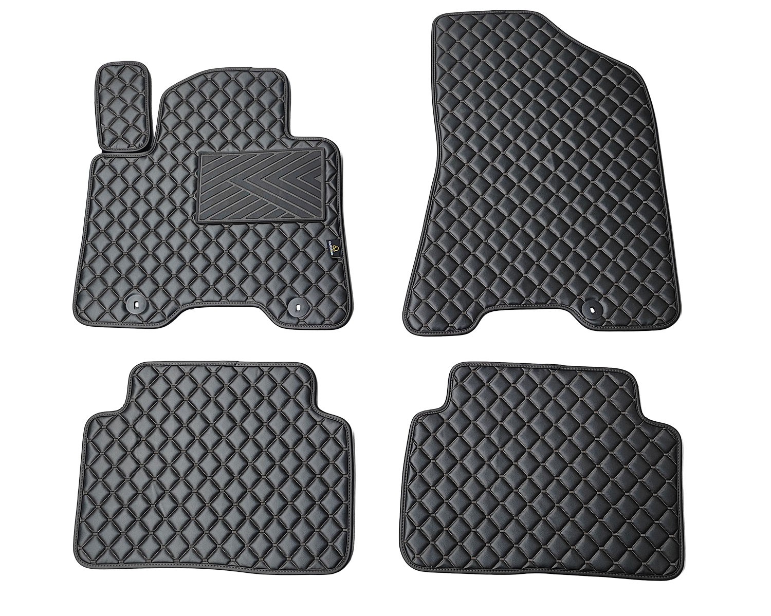  Kilimėliai QuiltyMats HYUNDAI TUCSON 2015-2021 (TL) (4 vnt.), Black-Black /11-14 Automobiliniai kilimėliai