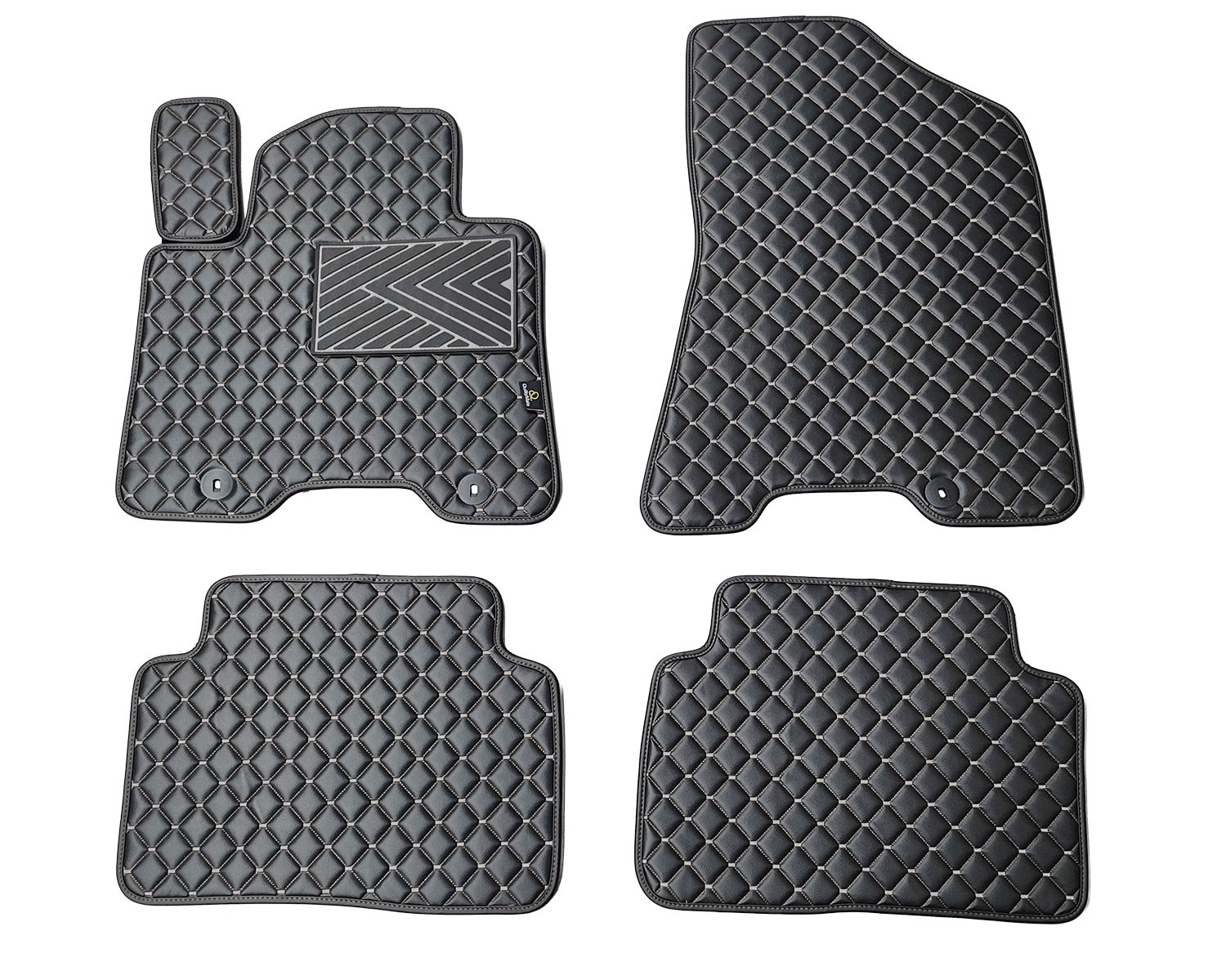 Kilimėliai QuiltyMats HYUNDAI TUCSON 2015-2021 (3 karta TL) (4 vnt.), Black-Gray /13-14 Automobiliniai kilimėliai
