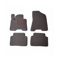 Kilimėliai QuiltyMats HYUNDAI TUCSON 2015-2021 (3 karta TL) (4 vnt.), Black-Red /16-14