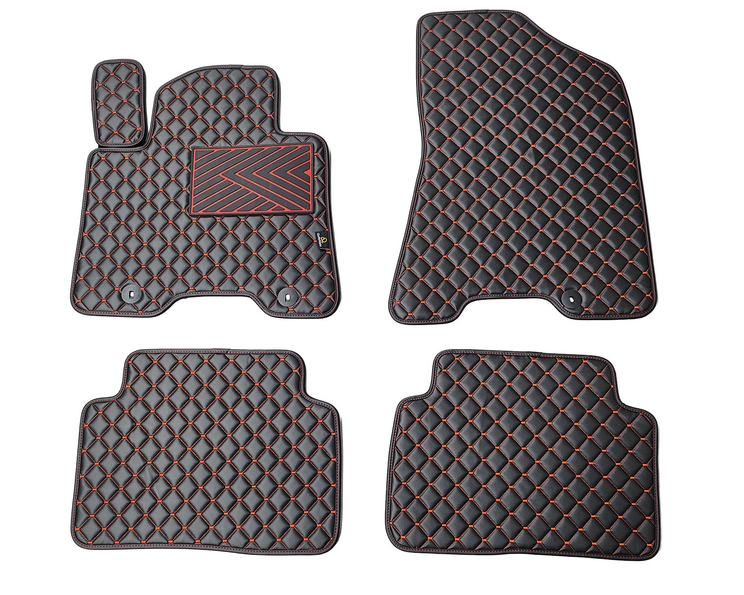  Kilimėliai QuiltyMats HYUNDAI TUCSON 2015-2021 (3 karta TL) (4 vnt.), Black-Red /16-14 Automobiliniai kilimėliai