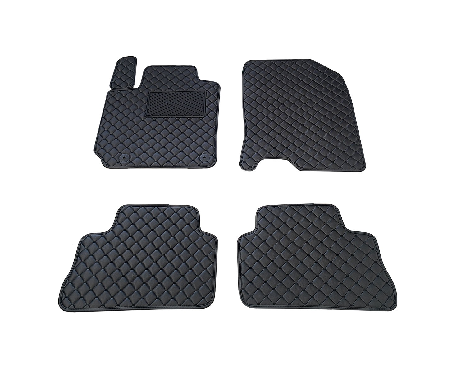  Kilimėliai QuiltyMats HYUNDAI KONA 2017-2023 (4 vnt.), Black-Black /11-14 Automobiliniai kilimėliai