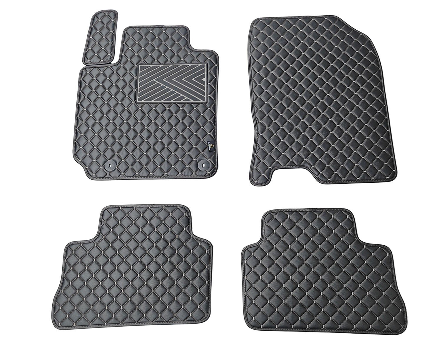 Kilimėliai QuiltyMats HYUNDAI KONA 2017- (4 vnt.), Black-Gray /13-14 Automobiliniai kilimėliai Kilimėliai QuiltyMats HYUNDAI KONA 2017- (4 vnt.), Black-Gray /13-14 Automobiliniai kilimėliai