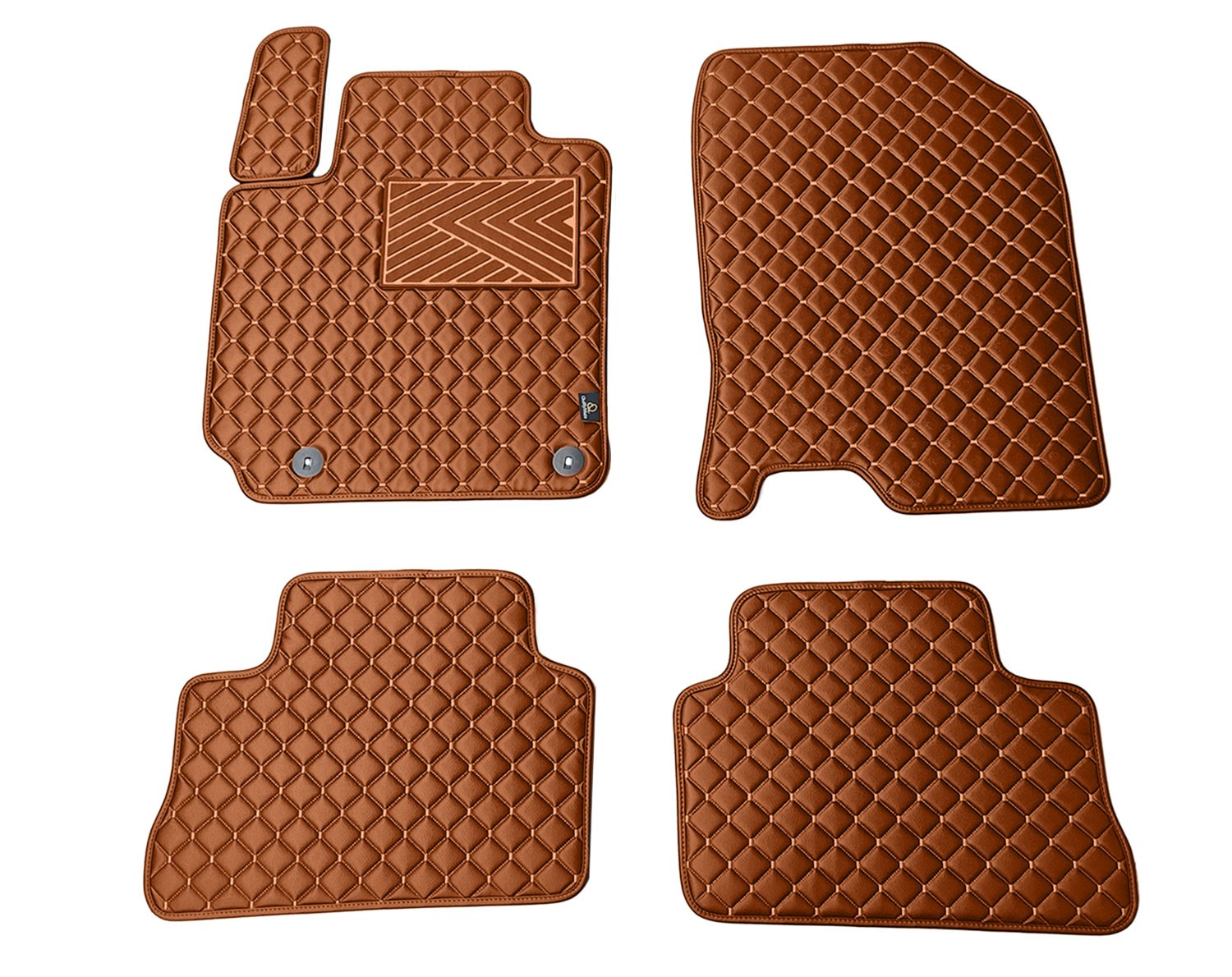  Kilimėliai QuiltyMats HYUNDAI KONA 2017-2023 (4 vnt.), Brown-Brown /55-14 Automobiliniai kilimėliai