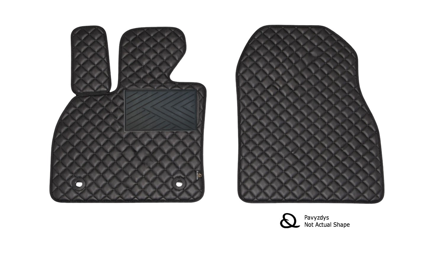  Kilimėliai QuiltyMats JAGUAR F-TYPE 2013-2020 (Coupe) (2 vnt.), Black-Black /11-12 Automobiliniai kilimėliai