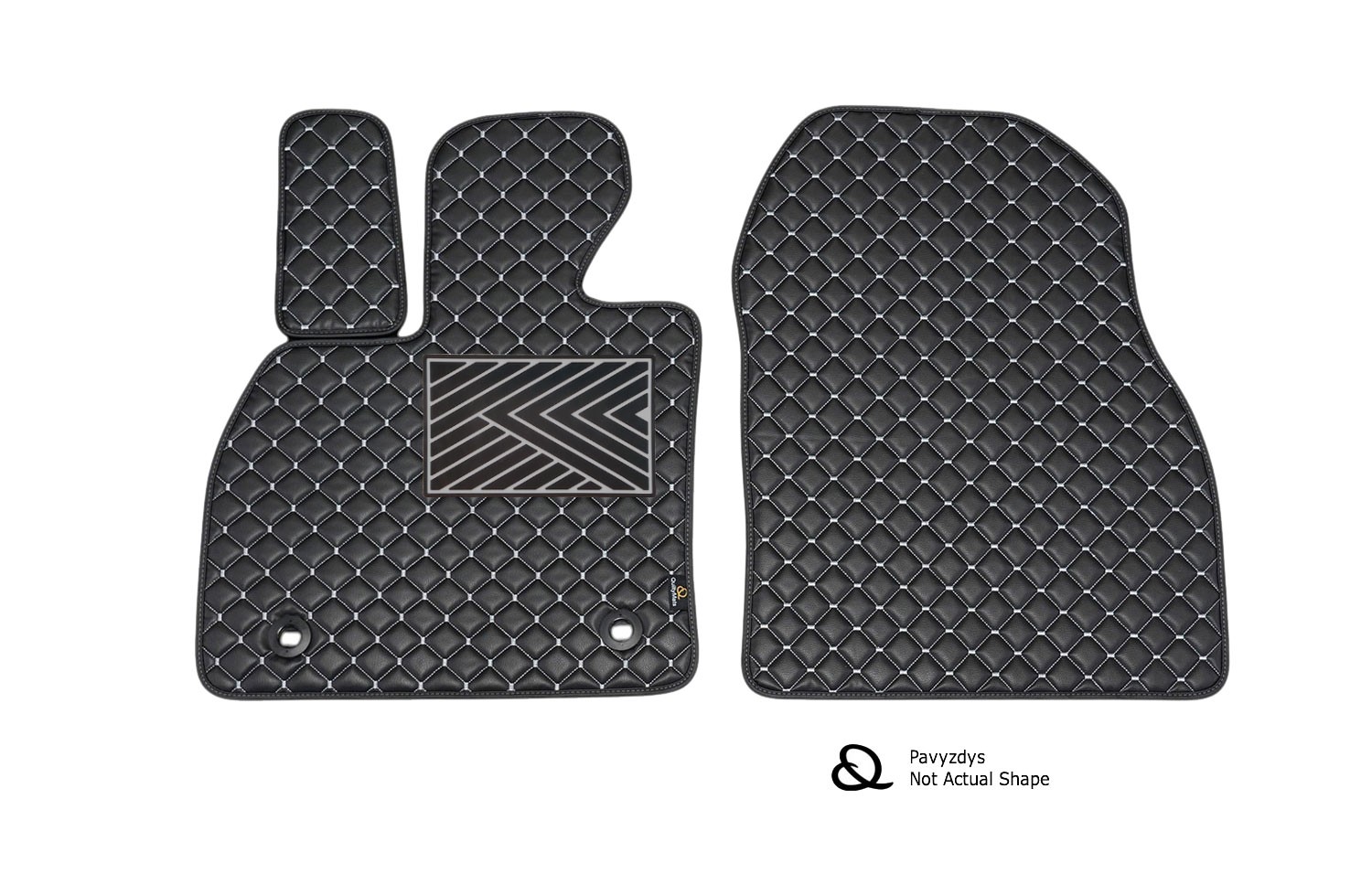  Kilimėliai QuiltyMats JAGUAR F-TYPE 2013-2020 (Coupe) (2 vnt.), Black-Gray /13-12 Automobiliniai kilimėliai