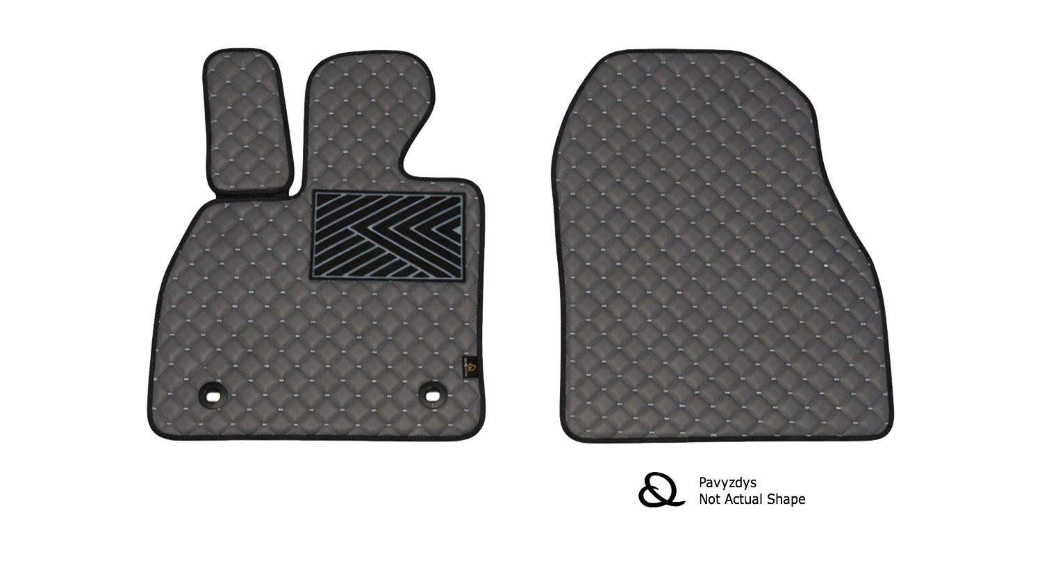 Kilimėliai QuiltyMats JAGUAR F-TYPE 2013-2020 (Coupe) (2 vnt.), D.Gray-Gray /33-12 Automobiliniai kilimėliai