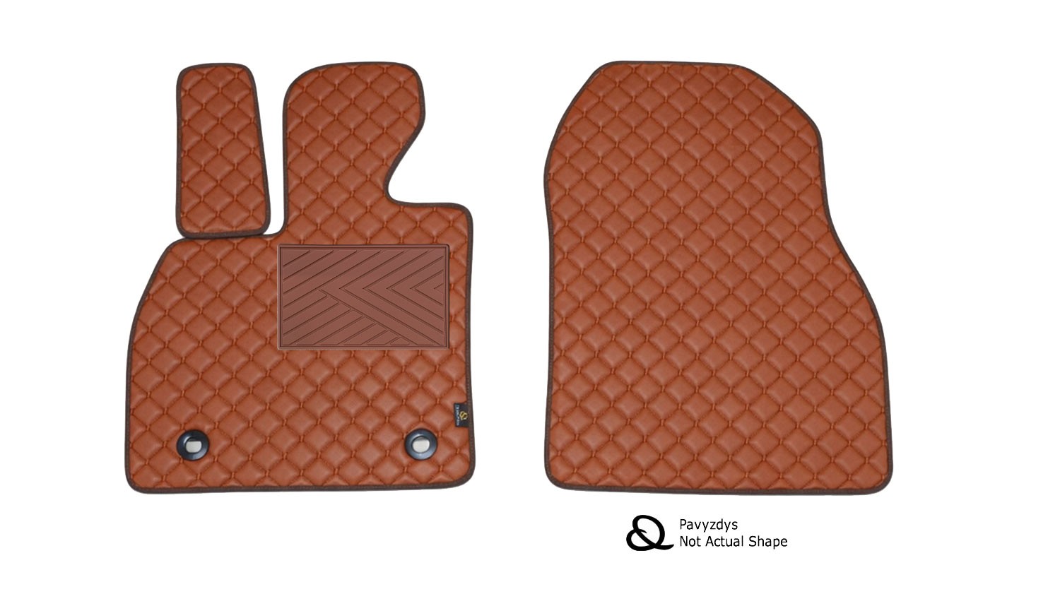  Kilimėliai QuiltyMats JAGUAR F-TYPE 2013-2020 (Coupe) (2 vnt.), Brown-Brown /55-12 Automobiliniai kilimėliai