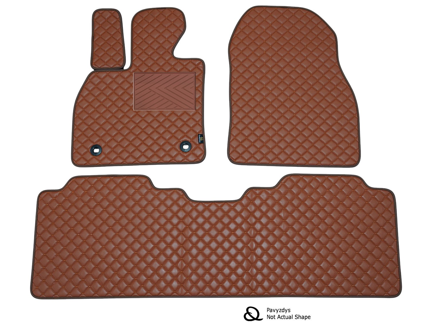  Kilimėliai QuiltyMats KIA SORENTO 2016-2020 (3 vnt.), Brown-Brown /55-16 Automobiliniai kilimėliai