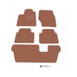 Kilimėliai QuiltyMats MAZDA 5 2008-2010 (6v., I, II ir III eilės) (5 vnt.), Brown-Brown /55-MAX2