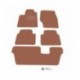Kilimėliai QuiltyMats MITSUBISHI PAJERO 2006-2013 (5 durų, 7v., I, II ir III eilės) (4 vnt.), Brown-Brown /55-MAX3