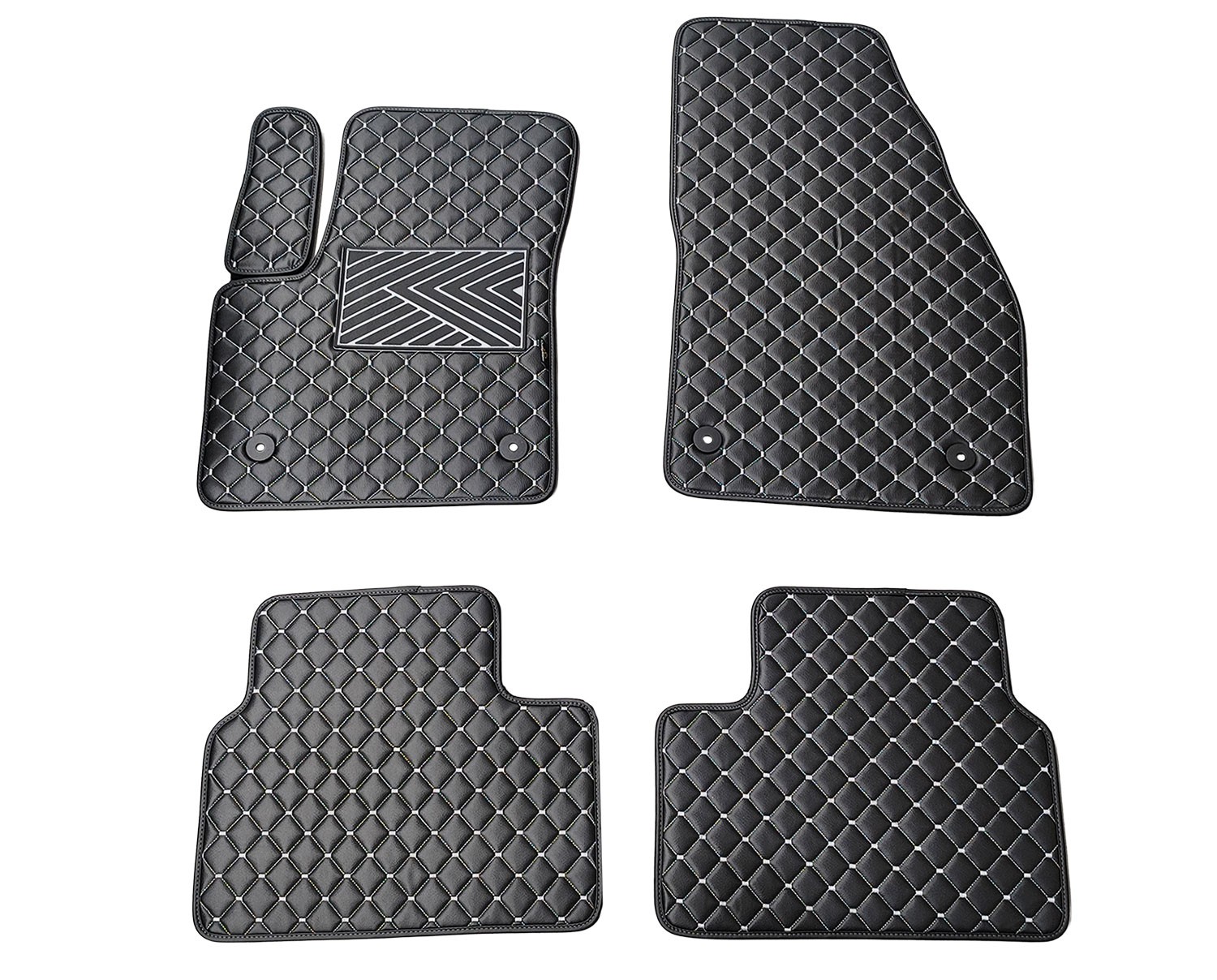  Kilimėliai QuiltyMats OPEL MERIVA 2010-2017 (B) (4 vnt.), Black-Gray /13-14 Automobiliniai kilimėliai