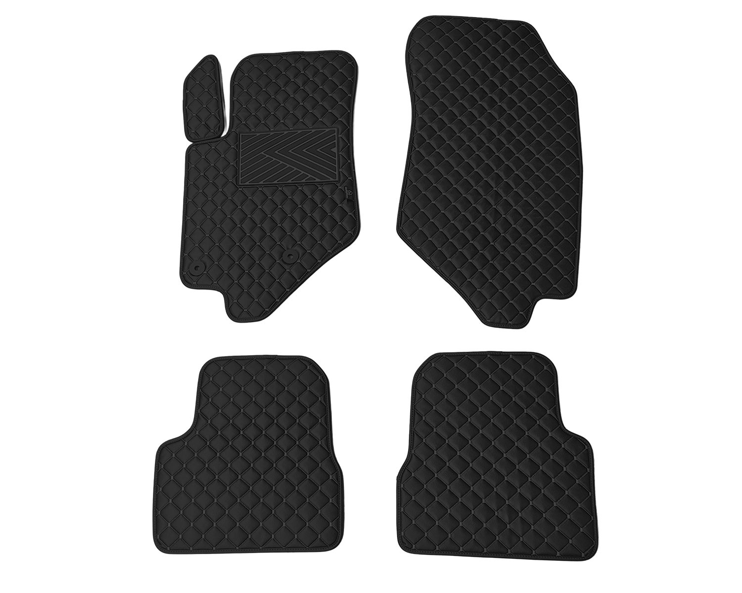  Kilimėliai QuiltyMats OPEL CORSA 2019- (F) (4 vnt.), Black-Black /11-14 Automobiliniai kilimėliai