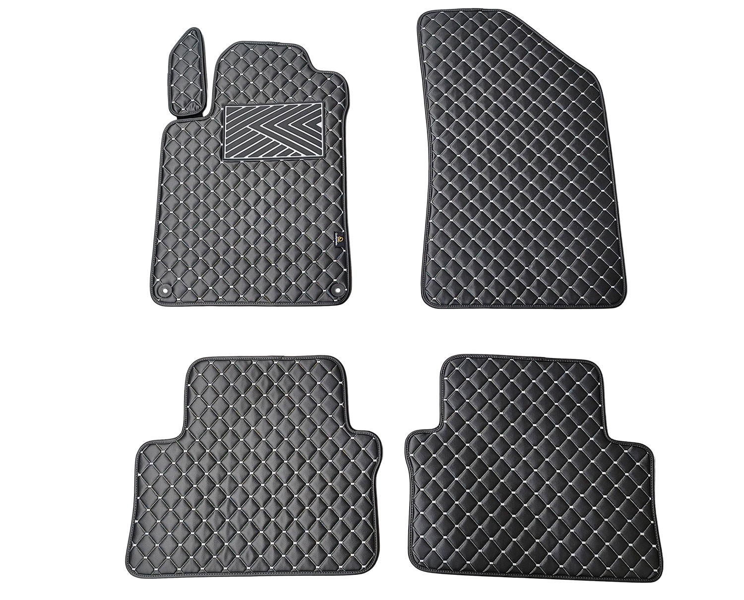  Kilimėliai QuiltyMats PEUGEOT 508 2011-2018 (4 vnt.), Black-Gray /13-14 Automobiliniai kilimėliai