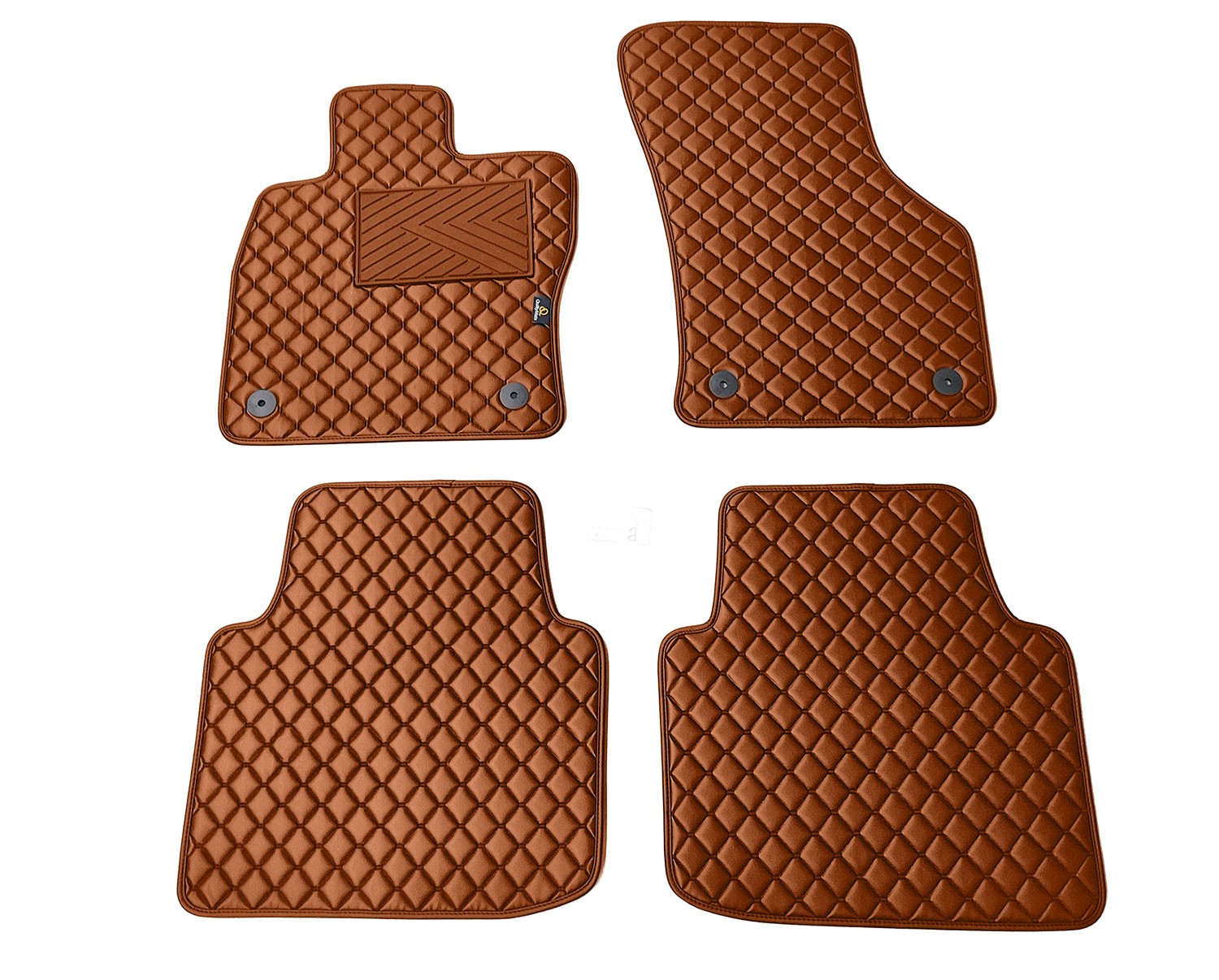  Kilimėliai QuiltyMats SKODA SUPERB 2015-2023 (4 vnt.), Brown-Brown /55-14 Automobiliniai kilimėliai