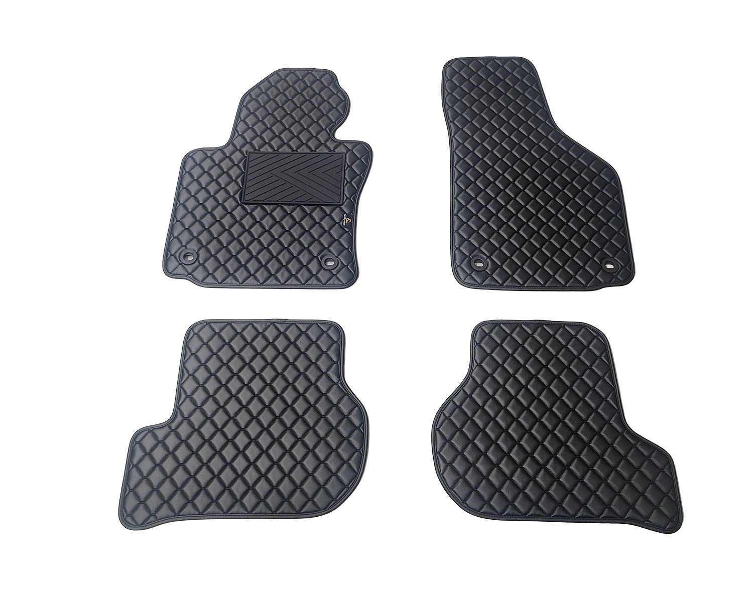  Kilimėliai QuiltyMats VOLKSWAGEN GOLF 2003-2009 (4 vnt.), Black-Black /11-14 Automobiliniai kilimėliai