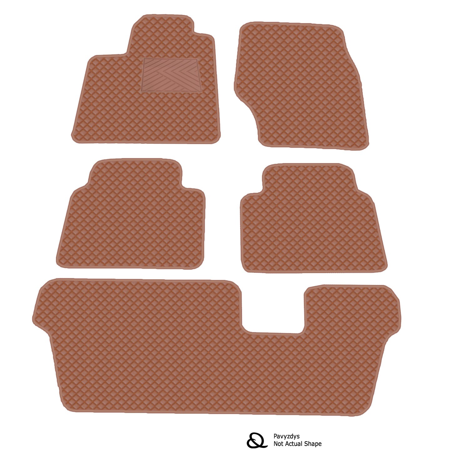 Kilimėliai QuiltyMats VOLKSWAGEN SHARAN 2010-2023 (6v., I, II ir III eilės) (6 vnt.), Brown-Brown /55-MAX2 Automobiliniai kilimėliai Kilimėliai QuiltyMats VOLKSWAGEN SHARAN 2010-2023 (6v., I, II ir III eilės) (6 vnt.), Brown-Brown /55-MAX2 Automobiliniai kilimėliai