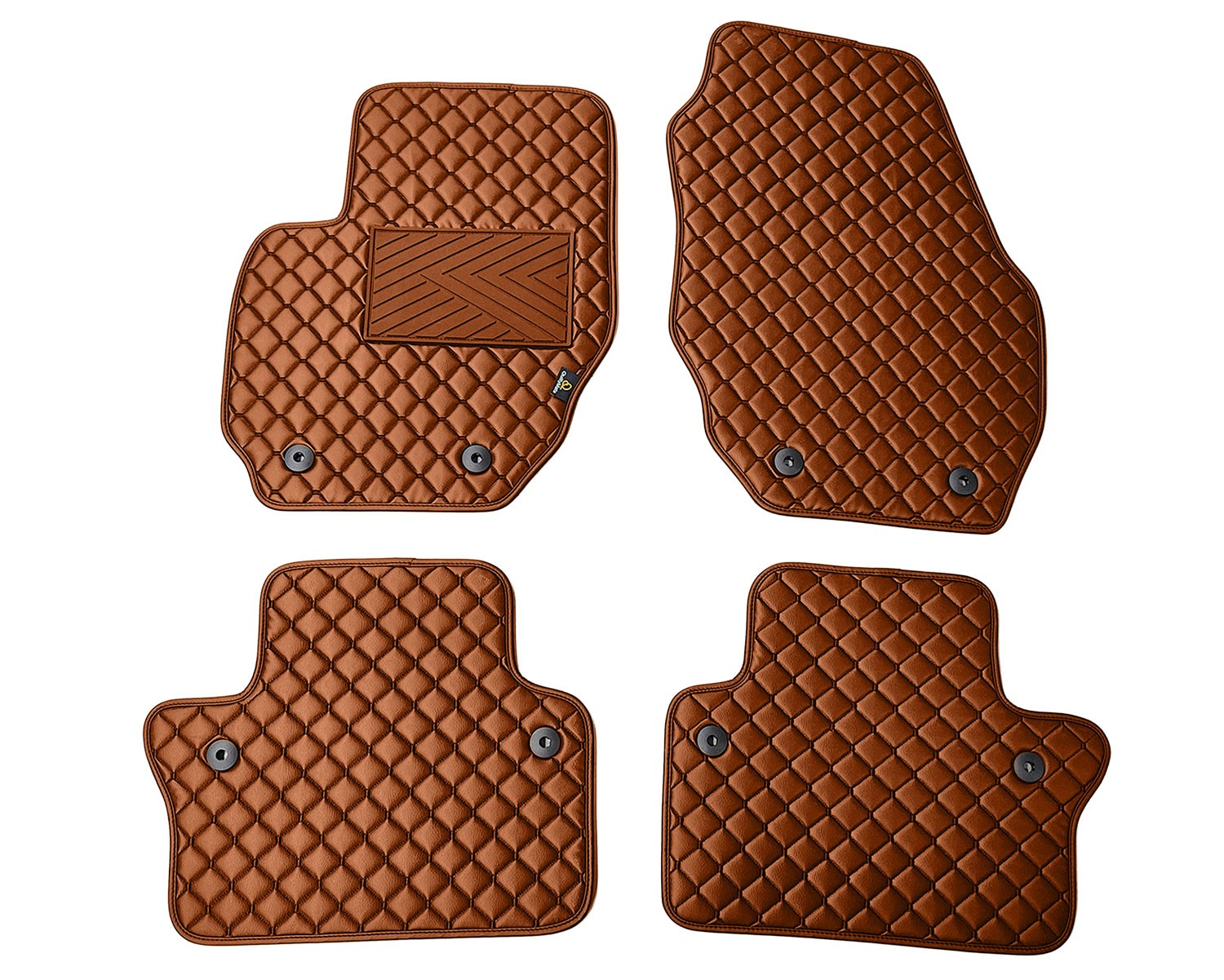  Kilimėliai QuiltyMats VOLVO S80 2006-2016 (4 vnt.), Brown-Brown /55-14 Automobiliniai kilimėliai