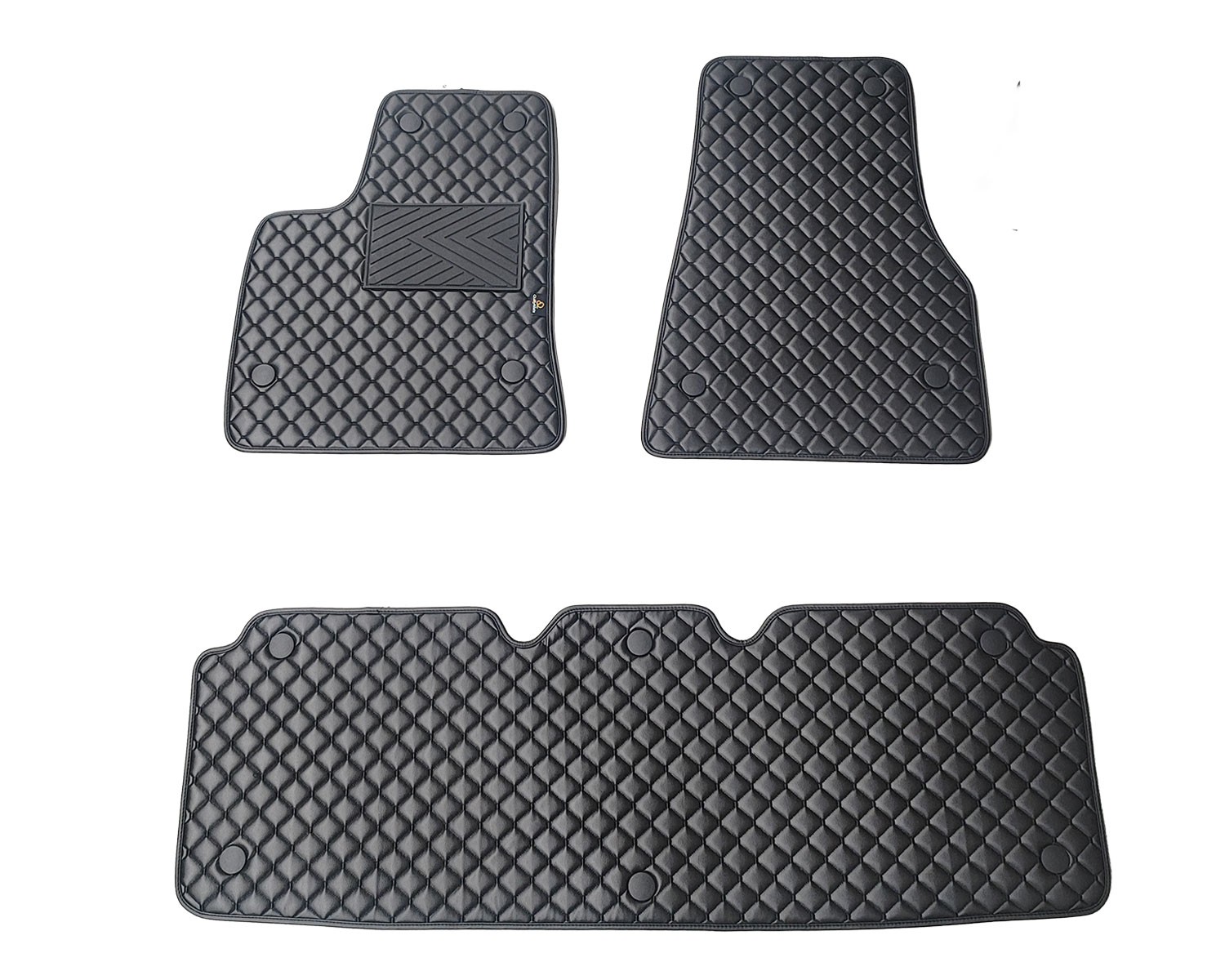  Kilimėliai QuiltyMats TESLA MODEL S 2012-2026 (3 vnt.), Black-Black /11-16 Automobiliniai kilimėliai