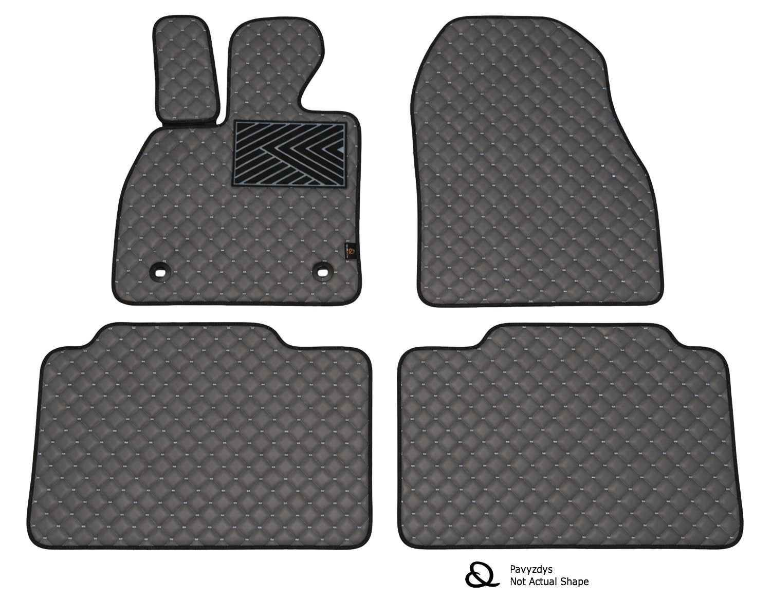 Kilimėliai QuiltyMats MG 3 2024- (4 vnt.), D.Gray-Gray /33-14 Automobiliniai kilimėliai