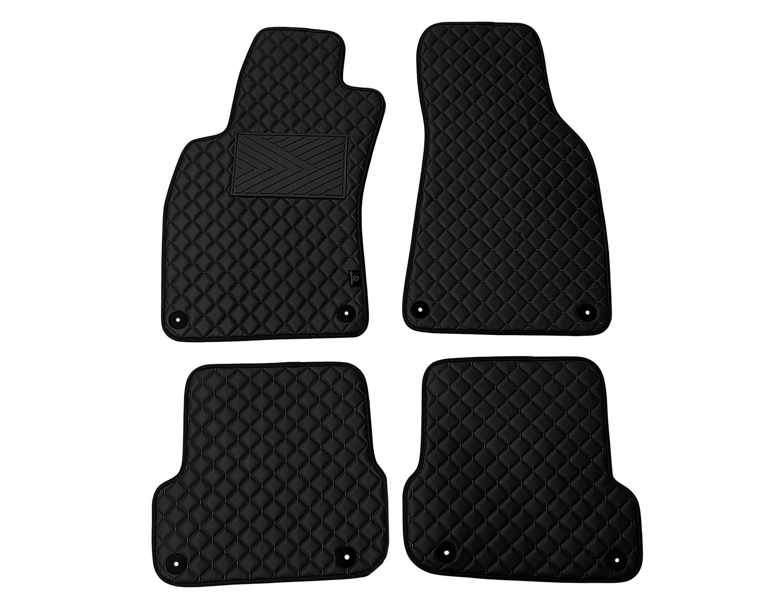  Kilimėliai QuiltyMats AUDI A6 2006-2011 (C6) (4 vnt.), Black-Black /11-14 Automobiliniai kilimėliai