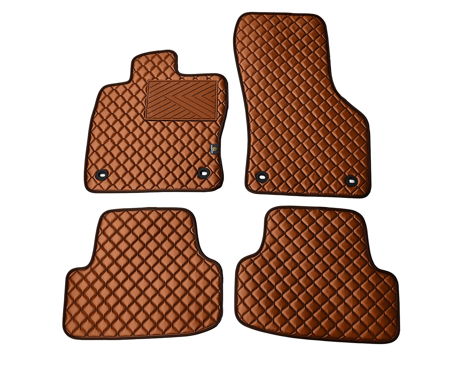  Kilimėliai QuiltyMats SKODA KAROQ 2017- (4 vnt.), Brown-Brown /55-14 Automobiliniai kilimėliai