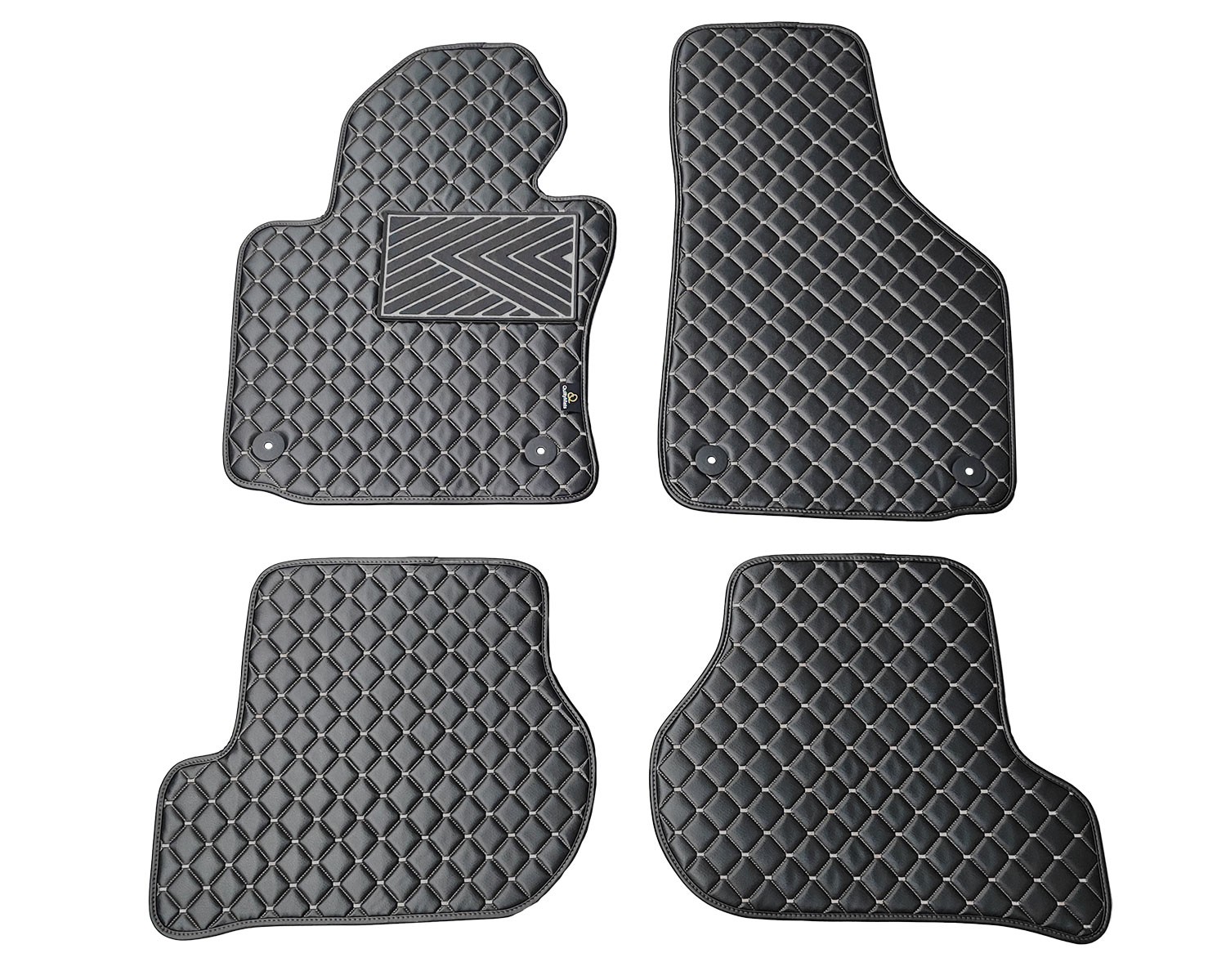  Kilimėliai QuiltyMats VOLKSWAGEN GOLF 2003-2009 (4 vnt.), Black-Gray /13-14 Automobiliniai kilimėliai