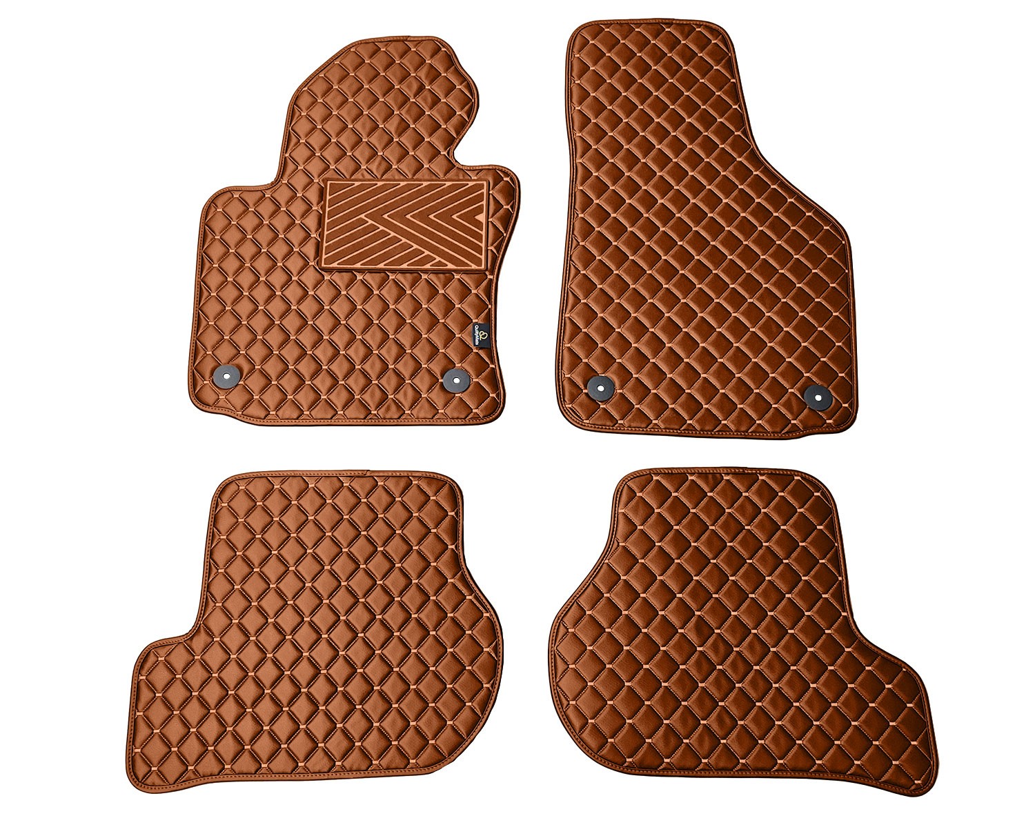 Kilimėliai QuiltyMats VOLKSWAGEN GOLF 2003-2009 (4 vnt.), Brown-Brown /55-14 Automobiliniai kilimėliai