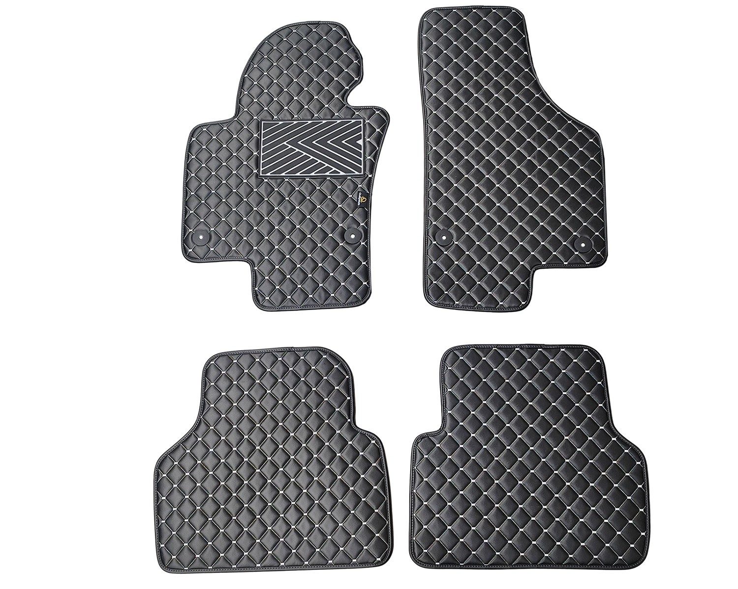  Kilimėliai QuiltyMats VOLKSWAGEN TIGUAN 2007-2016 (4 vnt.), Black-Gray /13-14 Automobiliniai kilimėliai