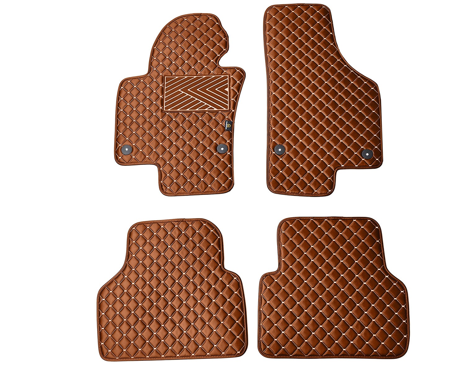  Kilimėliai QuiltyMats VOLKSWAGEN TIGUAN 2007-2016 (4 vnt.), Brown-Brown /55-14 Automobiliniai kilimėliai