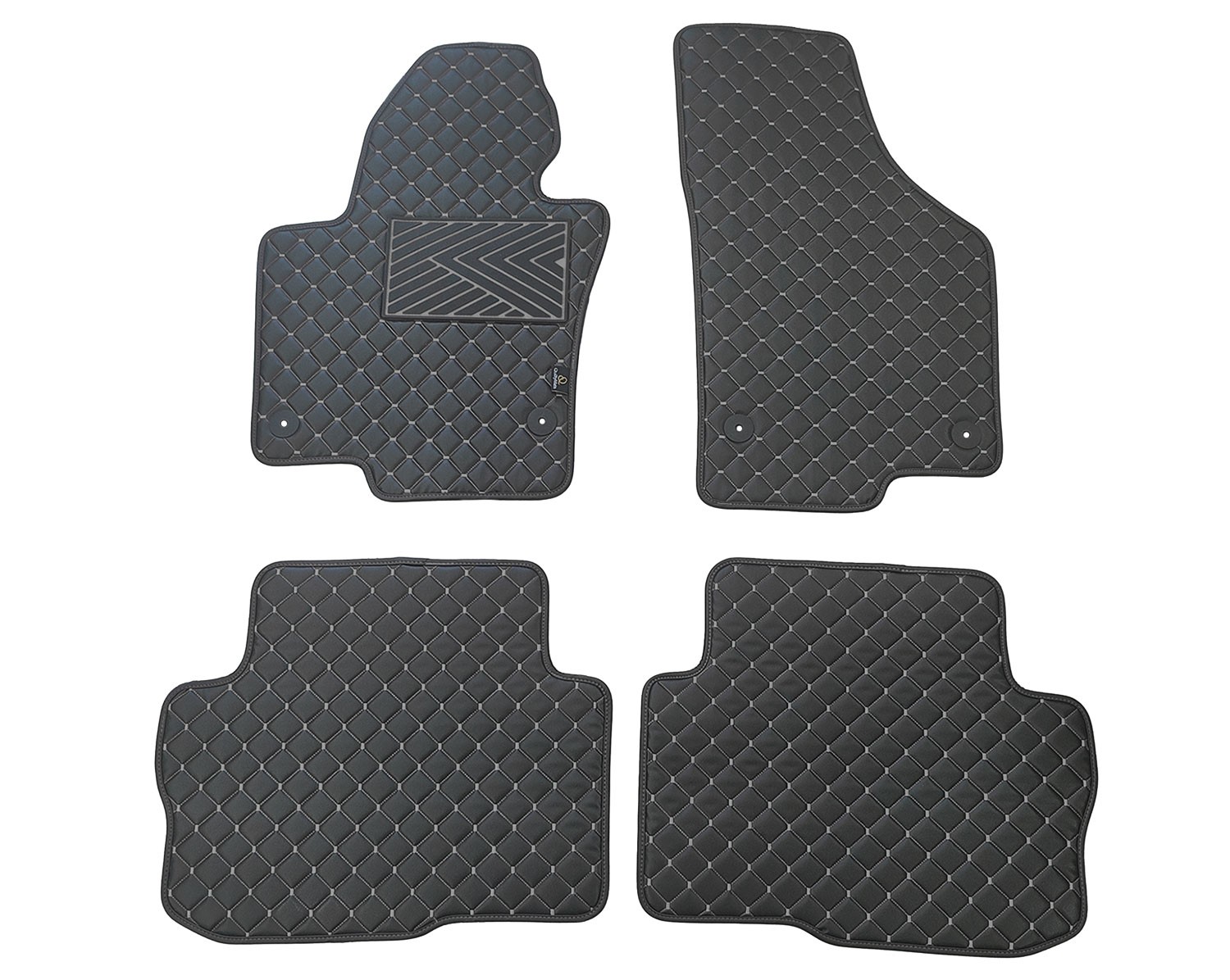  Kilimėliai QuiltyMats SKODA SUPERB 2008-2015 (4 vnt.), Black-Gray /13-14 Automobiliniai kilimėliai